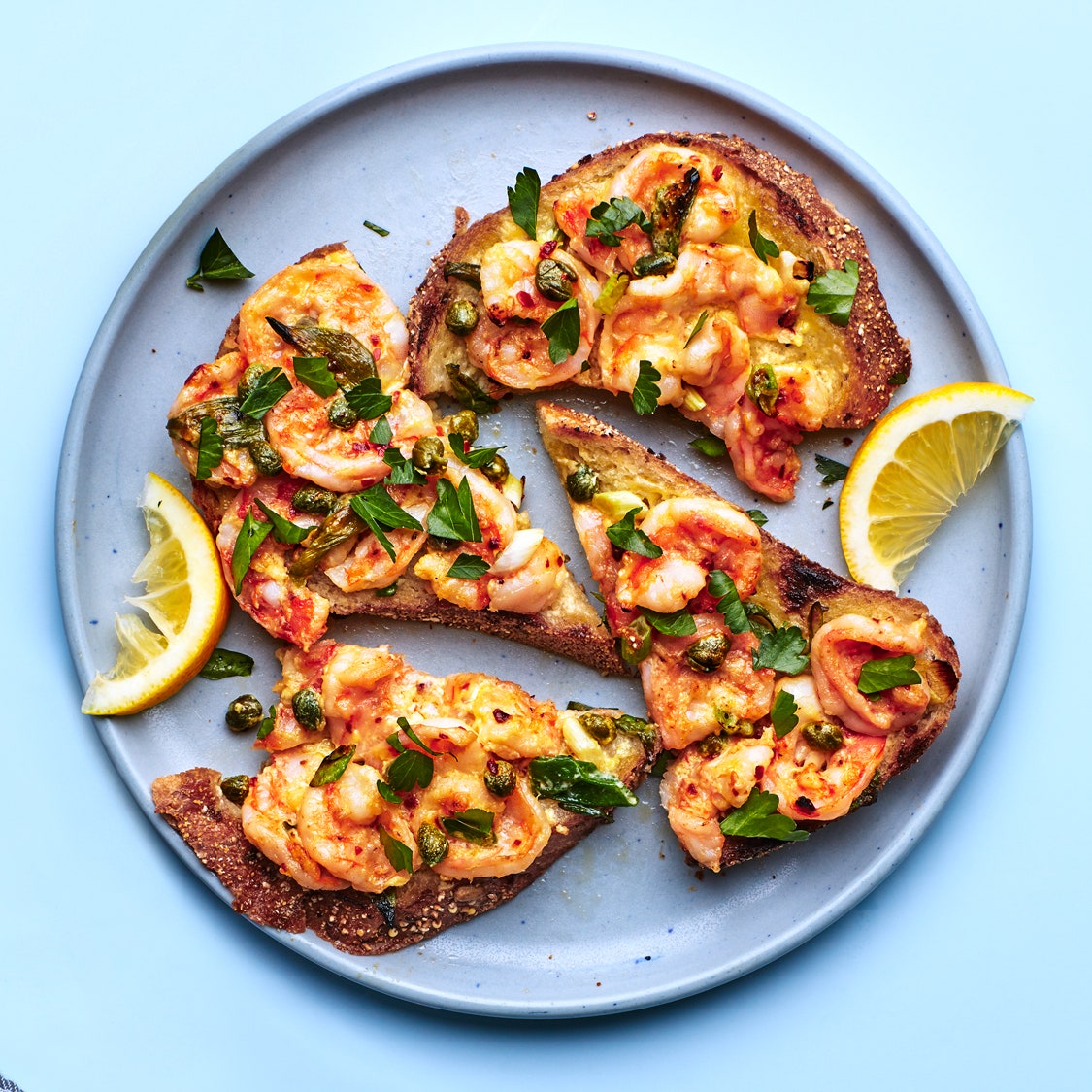 Rustic Shrimp Toasts