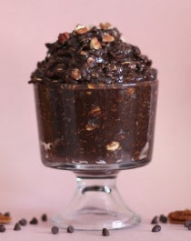 Healthy Chocolate Pecan Toffee Fudge Brownie Batter