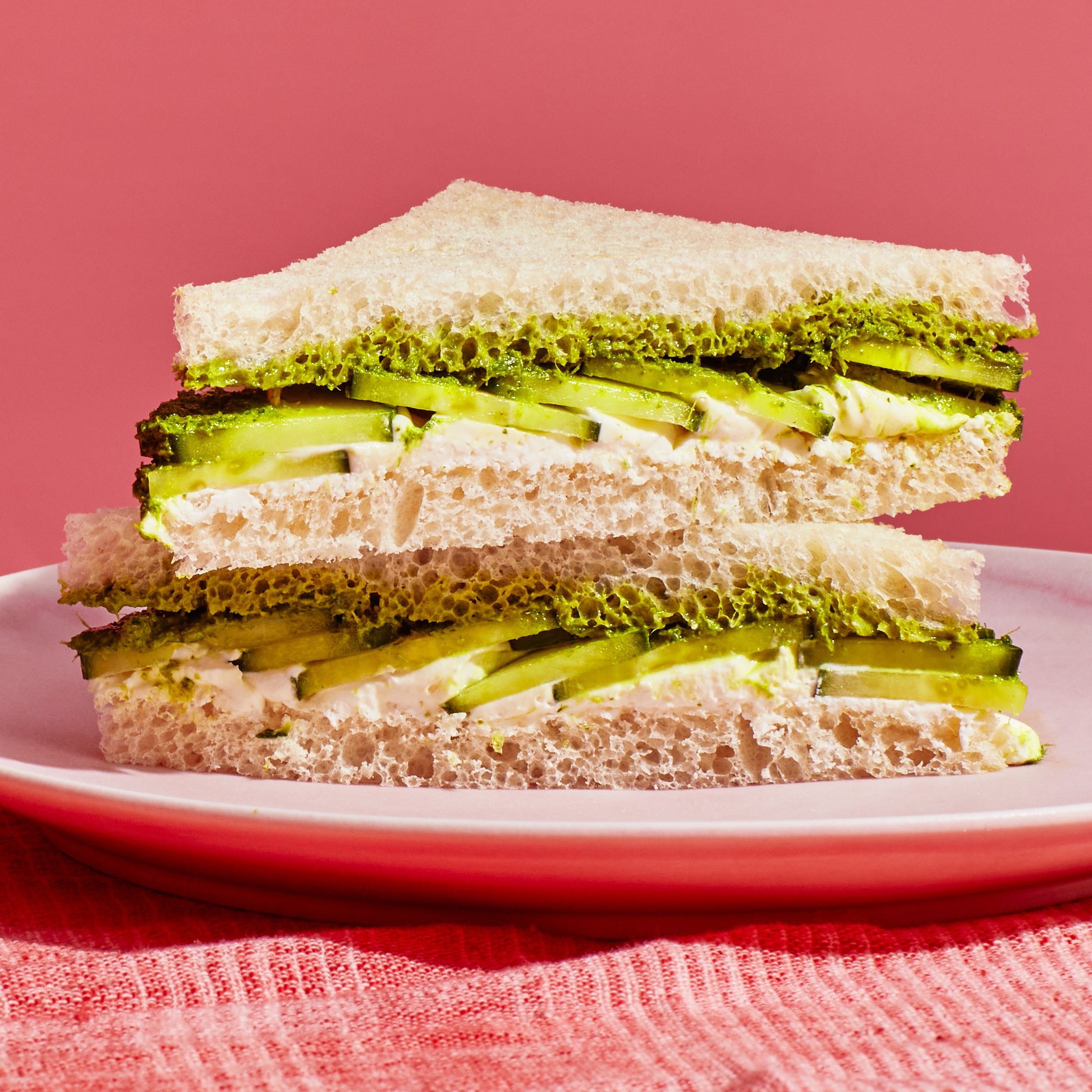 Cucumber Sandwich With Green Chutney