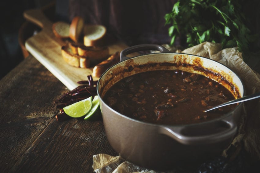 Dutch Oven Chili in Oven