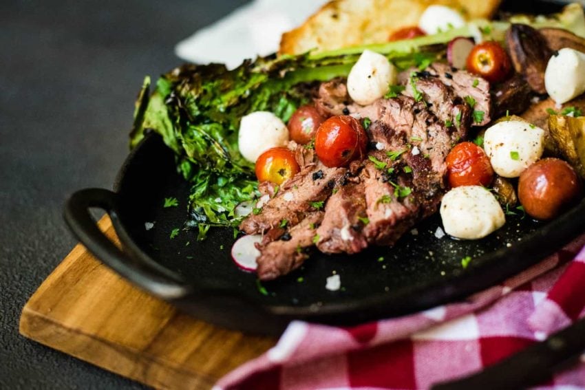 Rustic Grilled Bavette Steak Salad