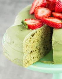 Healthy Matcha Cake with Matcha Frosting