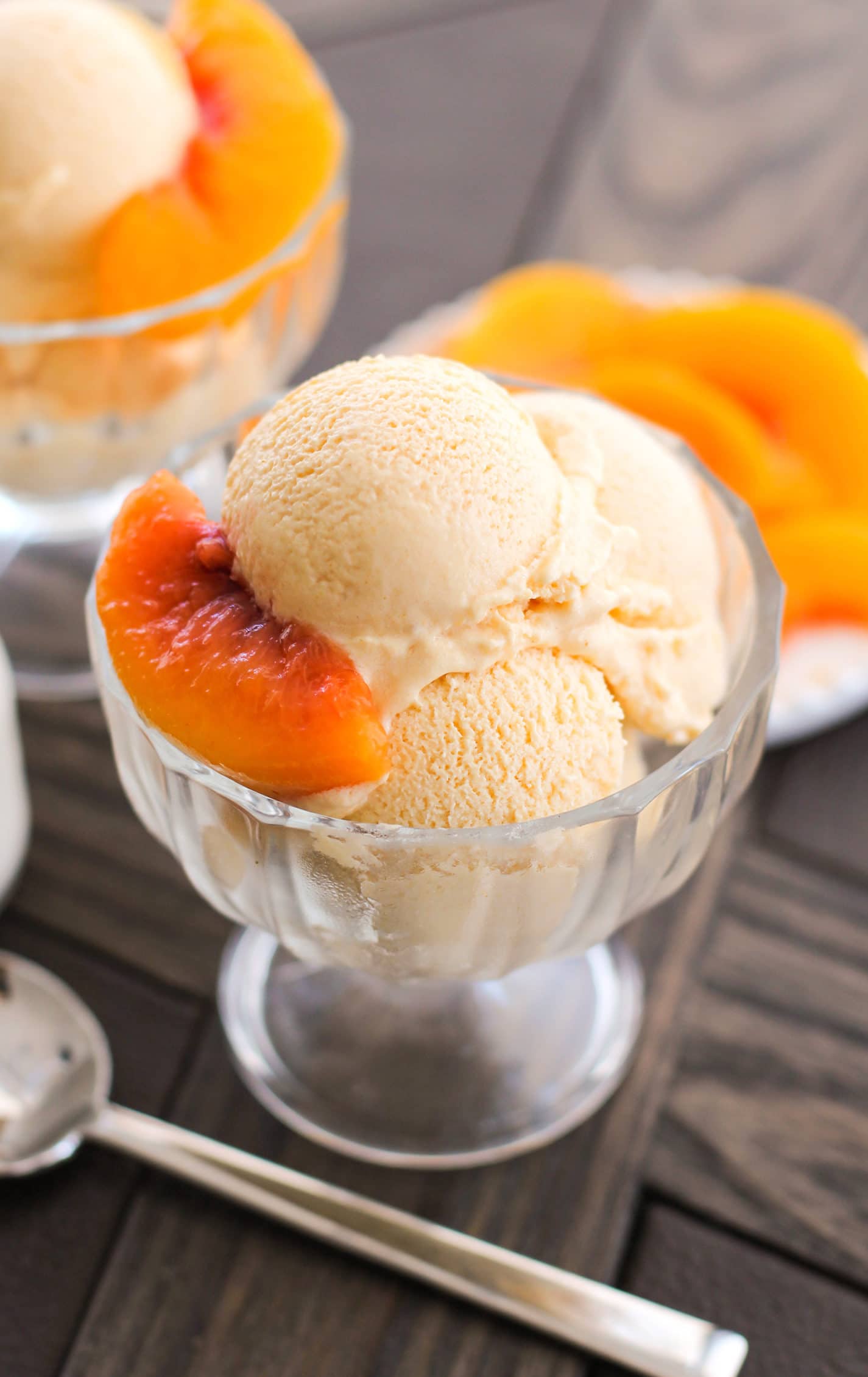 Healthy Peaches and Cream Ice Cream