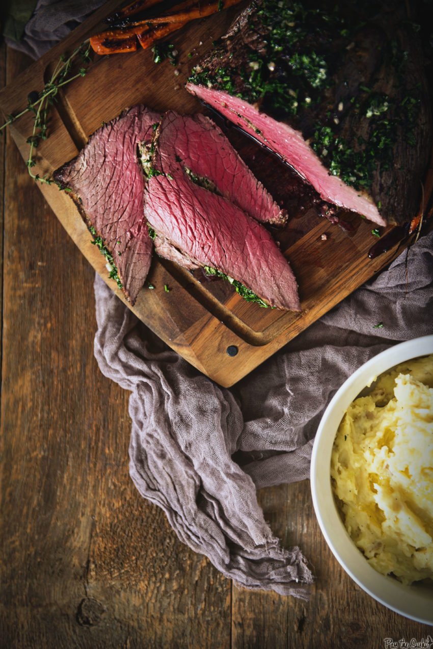 Herb Rubbed Top Round Roast Beef