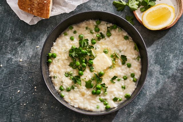 Baked Risotto with Lemon, Peas & Parmesan